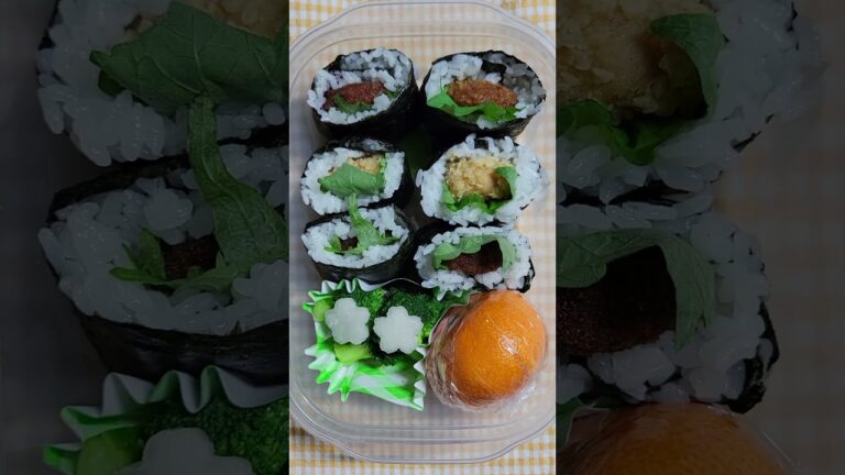 半端海苔のおにぎらずお弁当#Shorts#お弁当#おにぎらず#大根#塩麹#冷凍食品#ゆかり