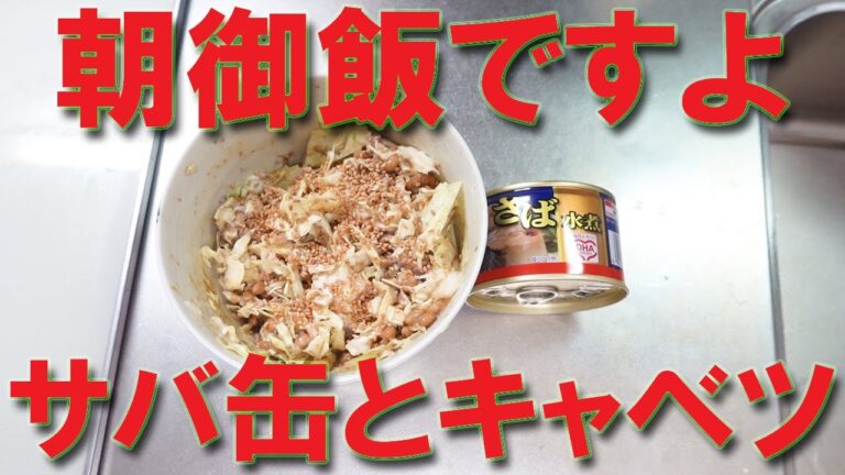 【サバ缶とキャベツ】今日の、朝御飯ですよ！【ごはんですよシリーズ】