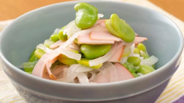 そら豆とハムのマリネ