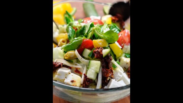 Best Summer Salad with Feta & Sun-Dried Tomatoes | Quick & Healthy