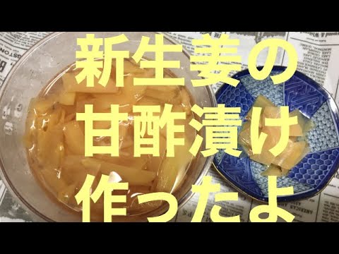 新生姜の甘酢漬け作ったよ