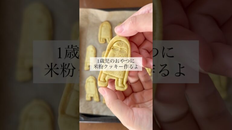 【1歳おやつ】米粉で作るやさしいクッキー🍪アレルギー対応🌾小麦なし #米粉クッキー #離乳食完了期 #赤ちゃんおやつ #1歳おやつ #手作りおやつ #簡単おやつ #アレルギー対応 #1歳 #米粉