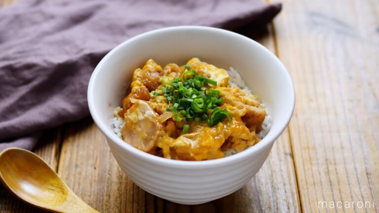 【唐揚げ親子丼】余った唐揚げをリメイク！めんつゆで味付け簡単♪