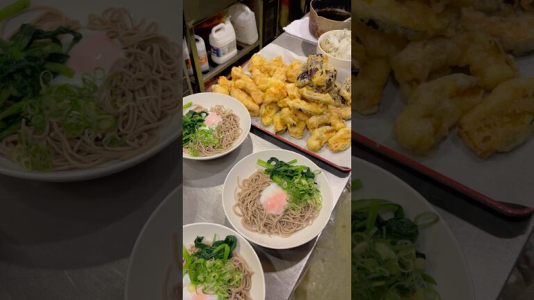「天ぷら&蕎麦」キャバ屋さんの賄いごはん！#料理 #まかない #名古屋 #short #そば #天ぷら