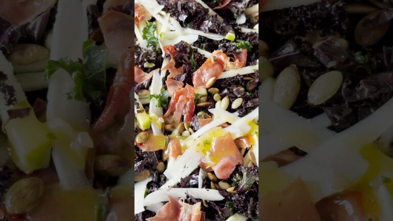 Kale Salad with Apple and Prosciutto 🥗 - Eat Your Vegetables Edition #food #cooking #asmr #shorts