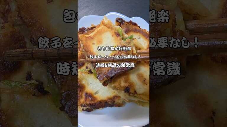 餃子を一つ一つ包む必要なし！時短で楽々、手作り皮も面倒じゃない！焼き餃子