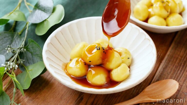 【 さつまいものみたらし団子】トロトロのみたらし味で！さつまいものほのかな甘みが絶妙♪｜#macaroni #マカロニ #レシピ