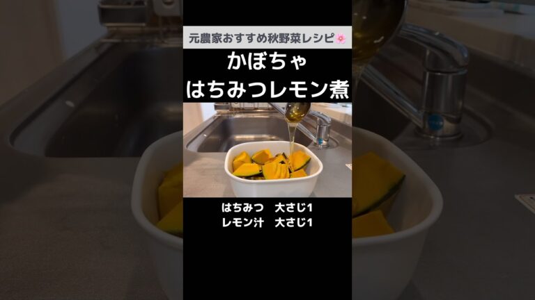意外と絶品！かぼちゃ蜂蜜レモン煮【レンジで15分レシピ】