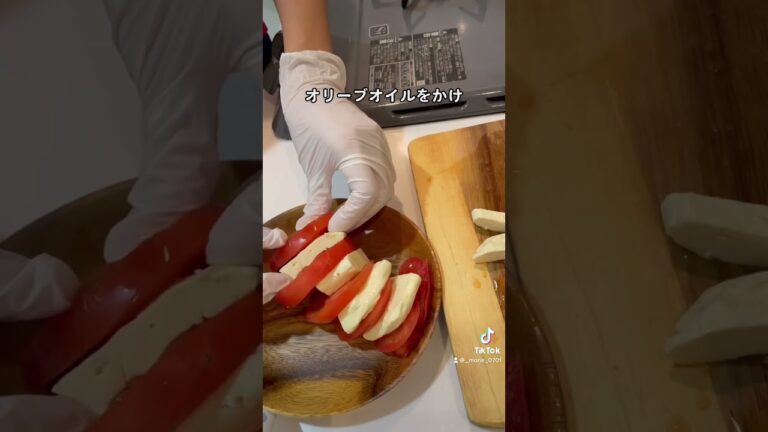 10万回再生⁉️豆腐で作るヘルシーカプレーゼ作り方 #ショート #shorts #ライフハック #lifehacks #簡単レシピ