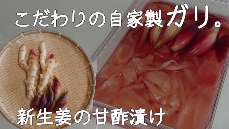【新生姜の甘酢漬け×みょうがの甘酢漬け】こだわりの自家製ガリです！是非ご賞味あれ！甘酢漬けレシピ