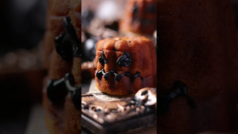 ハロウィン♪カボチャと米粉のマフィン～カヌレ型を使って～　 #クックパッドアンバサダー2023 #ハロウィン #かぼちゃレシピ #ジャックオーランタン