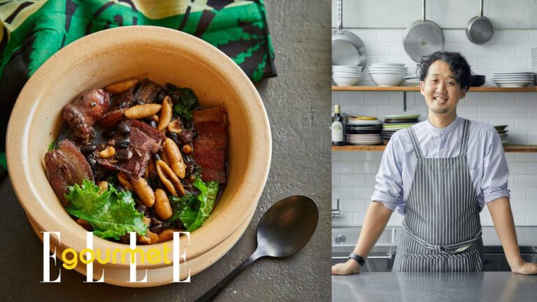 レシピ「豚づくしの黒豆煮込みパスタ」｜海外トリップ気分のパスタレシピPART.1｜ELLE gourmet