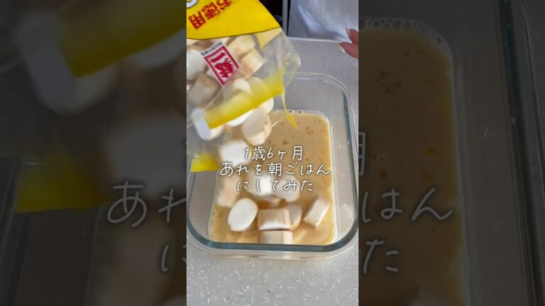 あれを朝ごはんにしてみたら...1歳娘ちゃん爆食でした#朝ごはん #離乳食 #るいちゃんねる