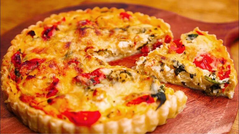 Cauliflower and Spinach Quiche ~ カリフラワーとほうれん草のキッシュの作り方料理レシピはParty Kitchen🎉】