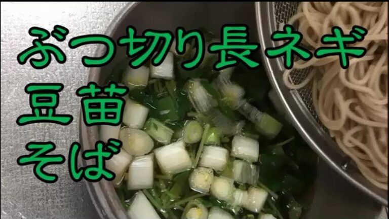 【豆苗＆ぶつ切り長ネギそば】とうみょうレシピ 野菜たっぷり健康第一！ズボラ飯！ダイエットヘルシーレシピ！