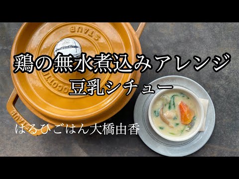 鶏肉の無水煮込みアレンジ　豆乳シチュー