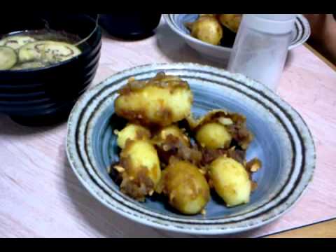 【シマいリスの朝ごはん】新じゃがいも甘辛煮韓国風