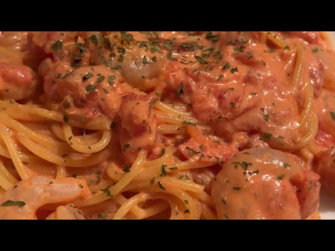 独身ｻﾗﾘｰﾏﾝが作る『エビトマトクリームパスタ』