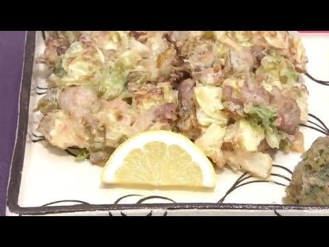 豚こまと春キャベツのお好みかき揚げ
