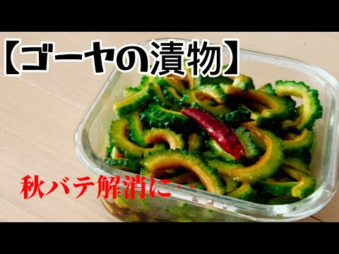 【ゴーヤのあっさり漬け】‥秋バテ改善レシピ‥ゴーヤの苦味を残りつつ、酢でさっぱり味の漬物作り方‥腸内改善も‥