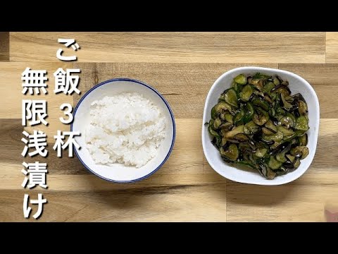 【なすときゅうり大量消費】ご飯3杯 無限浅漬け、是非お試しあれ