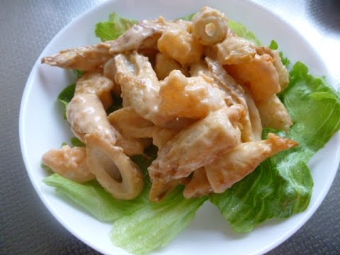 【レシピ】エビとちくわの中華マヨネーズ炒め♪