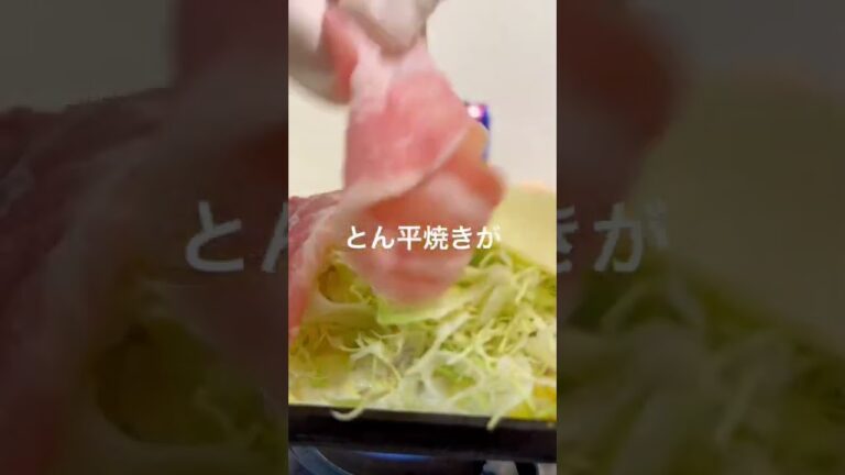 ホットサンドメーカーでとん平焼きが飯テロすぎた…#shorts #飯テロ