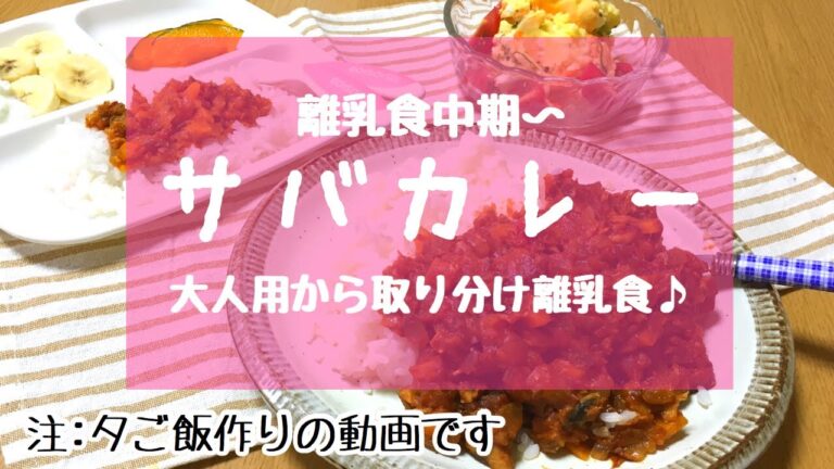 【取り分け離乳食】コンロ不要！サバカレー！ヘルシーポテトサラダも一緒に☆離乳食中期〜完了期
