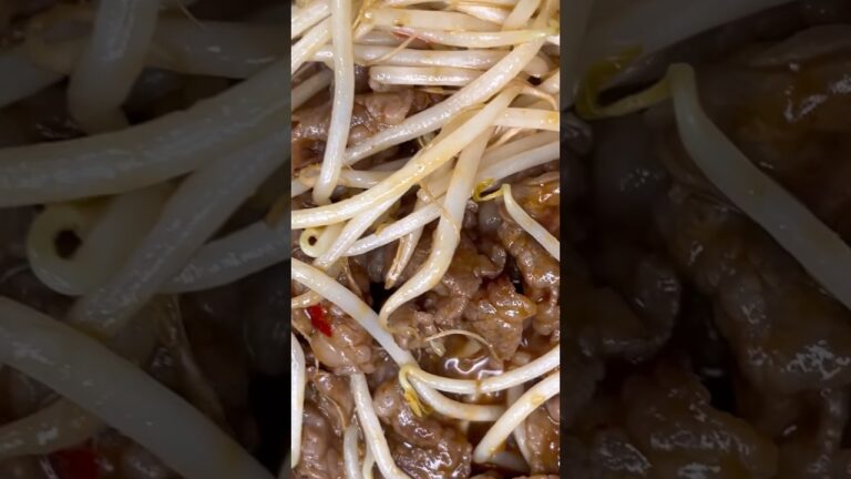 お手軽晩酌ネタ！牛肉ともやしの旨辛炒め