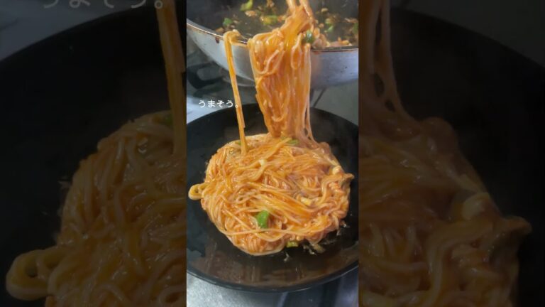 後輩が作ってくれた、そうめんナポリタンが美味すぎた #shorts