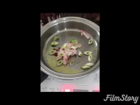 桜エビとネギのパスタ