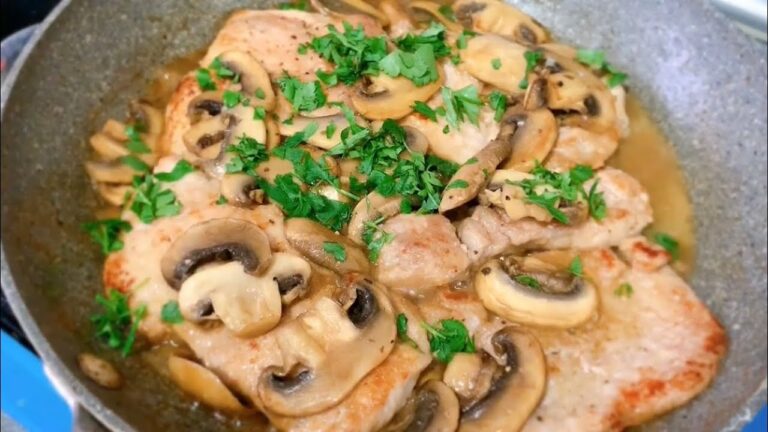 豚ロースのマッシュルーム入りマルサラソースの作り方！