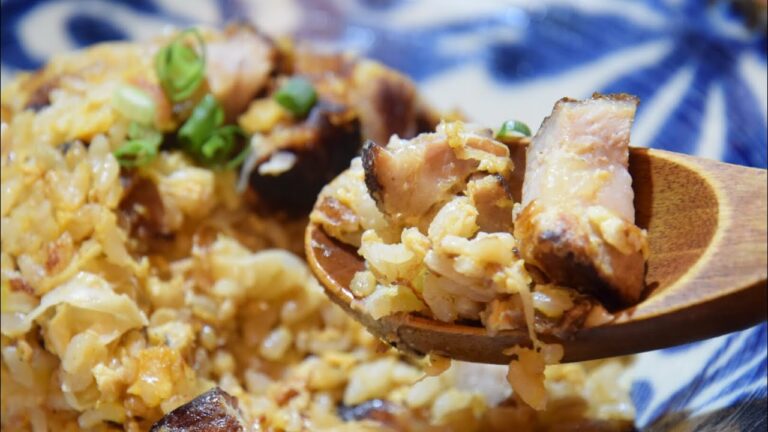 【簡単】チャーシューの作り方。できたてチャーシューの炒飯。