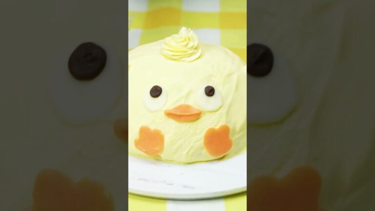 【そんな顔で見ないで】ボウルで簡単ぴよぴよアイスケーキ🐥 #shorts #ケーキ #ひよこ