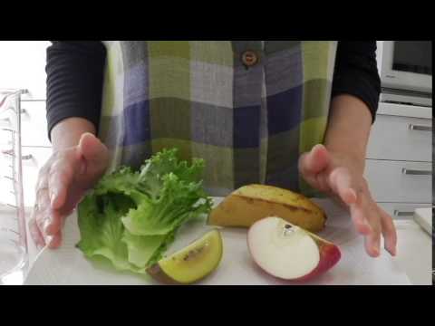 【スムージーダイエット館】レシピVol.1-1（グリーンリーフ・バナナ・リンゴ・キウイ）