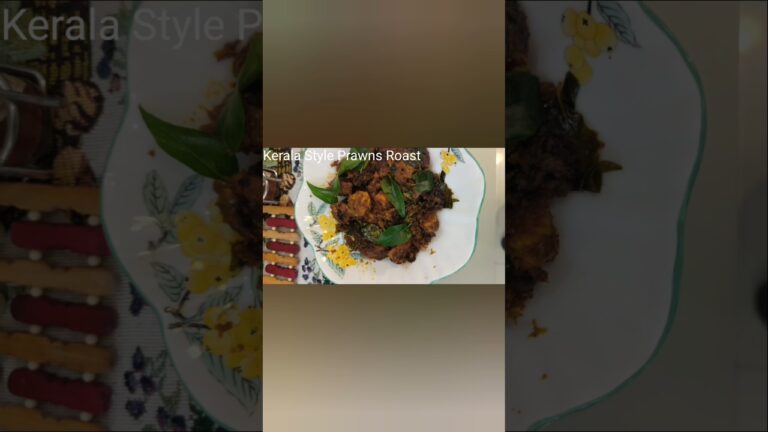 🔥 ケララ風エビのロースト 1 | スパイシーで本格的なナダンのレシピ 🦐 | 自宅でレストラン風 #簡単 #yt
