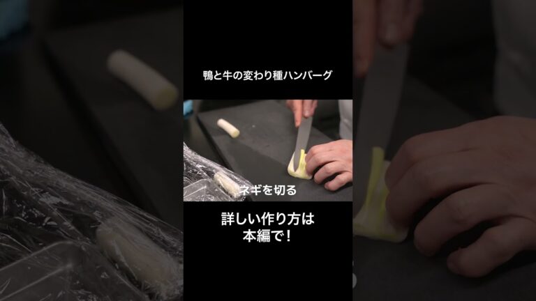 #s_085  鴨と牛の変わり種ハンバーグ｜赤ワインソース｜肉汁｜鴨肉｜ネギ｜じゃがいも｜イタリアン｜#料理 #イタリアン