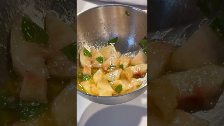 桃の冷製カペッリーニ