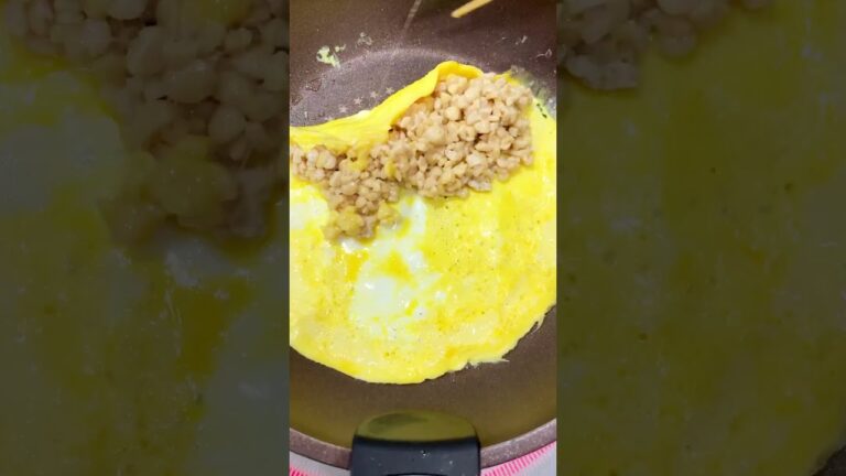 納豆オムレツを作ってみた！#Shorts