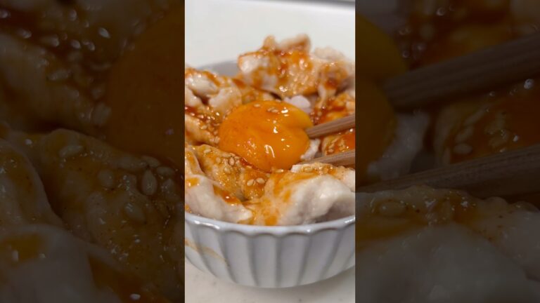30kg痩せた男が食べているピリ辛鶏ユッケ丼の作り方を紹介します！#shorts #short
