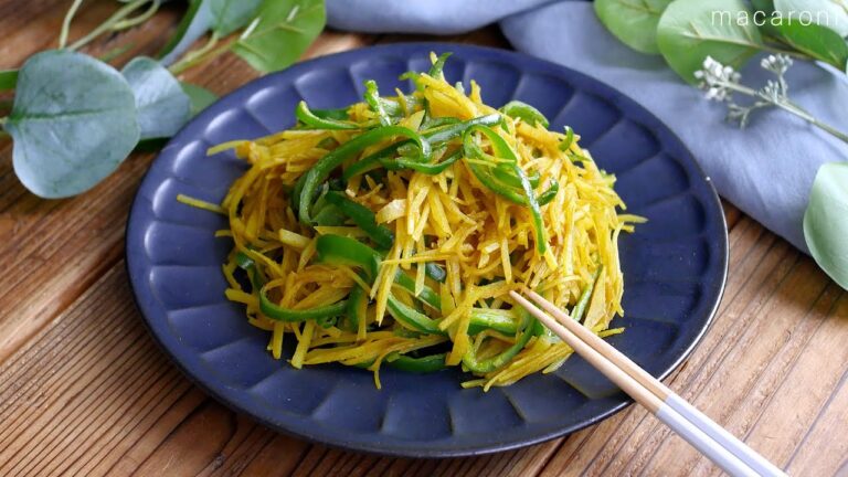 【じゃがいもとピーマンのカレー炒め】シャキシャキ食感！お弁当のおかずにも♪