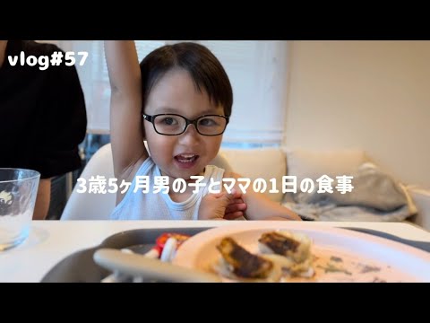 【食事vlog】好き嫌いがコロコロ変わる3歳🤦‍♀️新作アイスで癒される主婦の1日ご飯