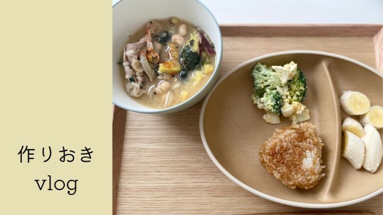 【作りおきvlog】節約生活｜お弁当おかず｜ニョッキナポリタン｜焼きおにぎり｜ひとり暮らしの自炊記録
