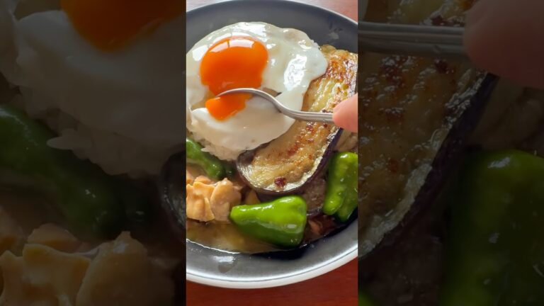 【自炊】秋ナス グリーンカレー （いなば チキンとタイカレー）