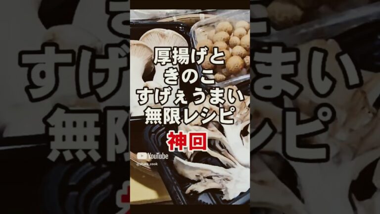 やべぇ！厚揚げときのこが旨すぎて気絶しちゃう！簡単料理  節約 ヘルシーレシピ