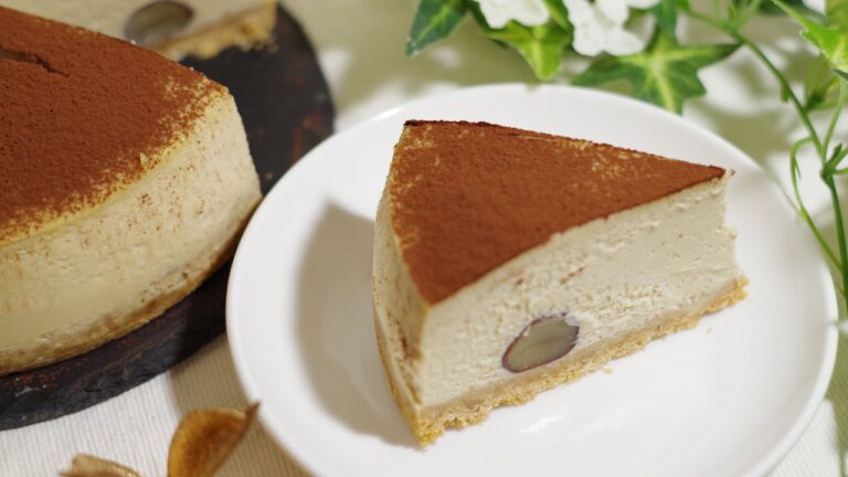 マロンチーズケーキ　chestnut cheese cake （１８cmスポンジ型１台分）