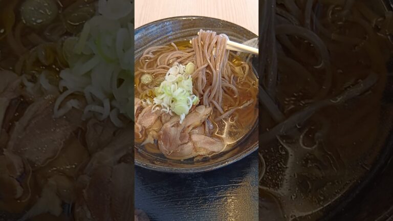 冷たい肉そばのえび天セット＋ゆず稲荷追加　　宮城県亘理郡　そば処蕃山 山元店　#そば#蕎麦 #肉そば #おいしい #food #short