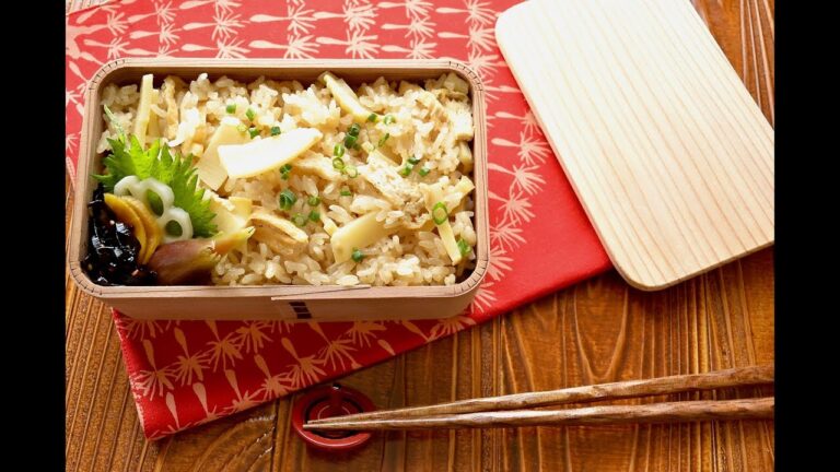 【お弁当作り】筍ごはん弁当の作り方〜How to make Japanese vegan bento lunch box〜