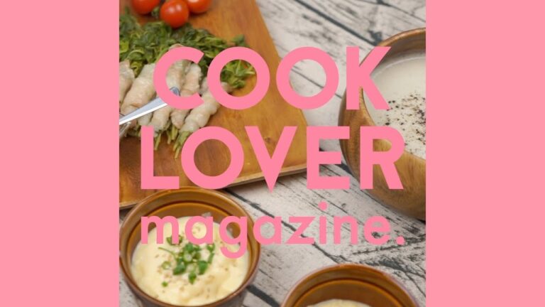 豆乳蒸し 豆苗の豚バラ巻き ごぼうと白ごまのスープ / COOK LOVER magazine.