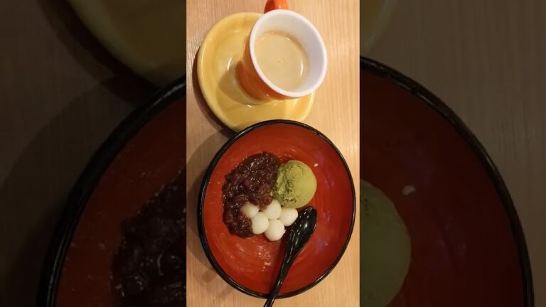 抹茶アイスと白玉だんご　　#グルメ　#デザート　#菜々家　#shorts